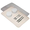 Kuber Industries Microfiber Dish Drying Mat - Kitchen Water Absorbent Mat - Embossed Self-Drying - 38x50 - Brown