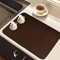 Kuber Industries Dish Dry Mat | Microfiber Drying Mat | Kitchen Drying Mat | Reversible Mat| 50x70 | Pack of 2 | Red