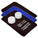 Kuber Industries Dish Dry Mat | Microfiber Dish Dry Mat for Kitchen | Kitchen Drying Mat | Reversible Mat | Kitchen Absorbent Mat | 38x50 | Blue