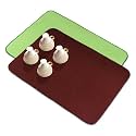 Kuber Industries Microfiber Dish Drying Mat - Reversible, Absorbent Kitchen Mat - 50x70 - Pack of 2 - Green &amp; Maroon