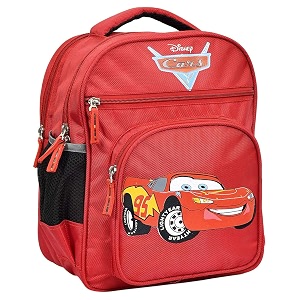 kuber industries disney cars print 14 inch waterproof polyster school bagbackpack for kids red - kubmart09904