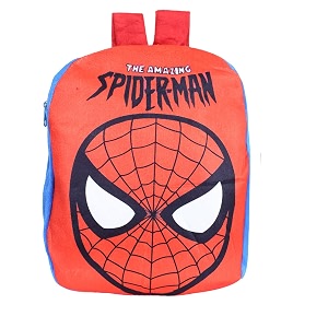 kuber industries marvel the amazing spider-man school bag  velvet kids school bags  student bookbag  school bag for girls amp boys  school backpack for kids  2 compartments  red
