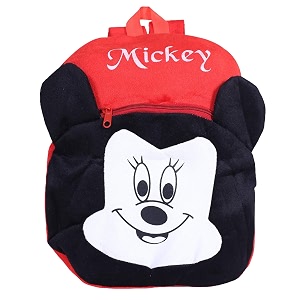 kuber industries disney mickey lower school bag  velvet kids school bags  student bookbag  school bag for girls amp boys  school backpack for kids  2 compartments  red