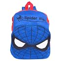Kuber Industries Marvel Spider-man School Bag | Velvet Kids School Bags | Student Bookbag | School Bag for Girls &amp; Boys | School Backpack for Kids | Single Compartments | Blue