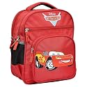 Kuber Industries Disney Cars Print 14 inch Waterproof Polyster School Bag/Backpack for Kids (Red) - KUBMART09904