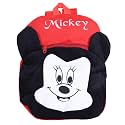 Kuber Industries Disney Mickey Lower School Bag | Velvet Kids School Bags | Student Bookbag | School Bag for Girls &amp; Boys | School Backpack for Kids | 2 Compartments | Red