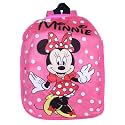 Kuber Industries Disney Minnie School Bag | Velvet Kids School Bags | Student Bookbag | School Bag for Girls &amp; Boys | School Backpack for Kids | 2 Compartments | Pink