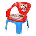 Kuber Industries Disney Mickey Kids Chair | Plastic Foldable Kids Chair | Study Stool Indoor or Outdoor Stool for Kids | Capacity 30 Kg | Red &amp; Blue