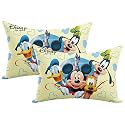 Kuber Industries Disney Printed Comfort Microfiber Filled Pillow for Bed Room 16"x24" (Cream)-Pack of 2-KUBMART15945