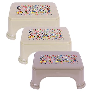 kuber industries disney team stool for bathroom and kitchen  square plastic patla  support stool  p6  pack of 3  multi
