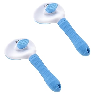 kuber industries dog brushdog brush for hair cleaningde-tanglingamp groominghelps prevent fur loss upto 90 by increasing blood circulationsuitable for small amp medium petspt213bpack of 2blue