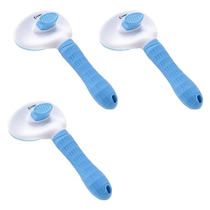 kuber industries dog brushdog brush for hair cleaningde-tanglingamp groominghelps prevent fur loss upto 90 by increasing blood circulationsuitable for small amp medium petspt213bpack of 3blue