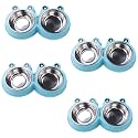Kuber Industries Dog Food Bowl|Stainless Steel,PVC Material Dog Bowls|Non Slip,Durable,Sturdy,Non Toxic|Perfect Dog Accessories for Indoor &amp; Outdoor Use|A1009B|Pack of 4|Blue