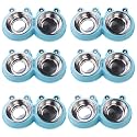 Kuber Industries Dog Food Bowl|Stainless Steel,PVC Material Dog Bowls|Non Slip,Durable,Sturdy,Non Toxic|Perfect Dog Accessories for Indoor &amp; Outdoor Use|A1009B|Pack of 6|Blue