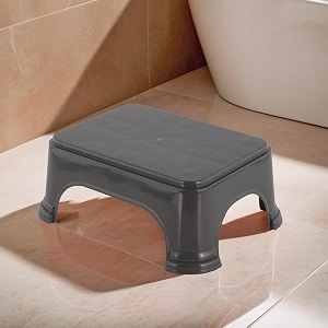kuber industries durable bathroom stool for bathing  comfortable indoor machiya for sitting  senior citizens bath stool amp adults patla chair for home  plain p6 - grey
