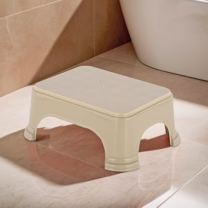 kuber industries durable bathroom stool for bathing  comfortable indoor machiya for sitting  senior citizens bath stool amp adults patla chair for home  plain p6 - beige