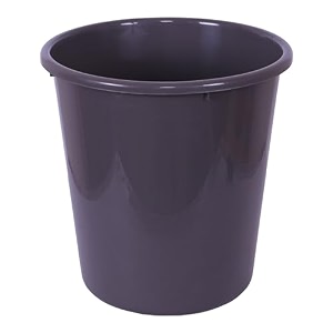 kuber industries open plastic garbage dustbin  plain sada dustbin for home kitchen bathroom amp office  10 ltr  pack of 2  gray