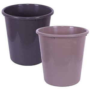 kuber industries dustbin  open dustbin  plastic garbage dustbin  dustbin for kitchen  dustbin for bathroom  office dustbin  plain sada dustbin  7 ltr  066  pack of 2  multi