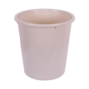 kuber industries open plastic garbage dustbin  plain sada dustbin for home kitchen bathroom amp office  10 ltr  beige