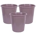Kuber Industries 13 LTR Pack of 3 Plastic Open Garbage Dustbin | Plain Sada Dustbin for Home, Kitchen, Bathroom &amp; Office | Brown