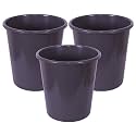 Kuber Industries Open Plastic Garbage Dustbin | Plain Sada Dustbin for Home, Kitchen, Bathroom &amp; Office | 10 LTR | Pack of 2 | Gray