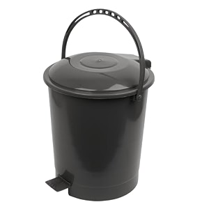 kuber industries plastic swinging lid pedal dustbin for kitchen wet amp dry waste trash can 10 ltr gray