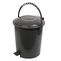 Kuber Industries Plastic Swinging Lid Pedal Dustbin for Kitchen, Wet &amp; Dry Waste Trash Can, 10 LTR, Gray