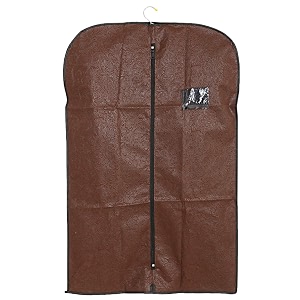 Kuber Industries Emboss Non-Woven Blazer Cover Brown