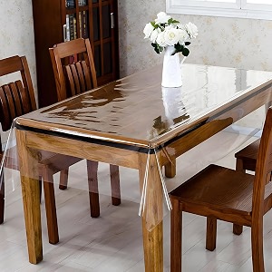 kuber industries dining table cover 6 seatertransparent dining table cover