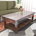 Kuber Industries PVC Transparent Table Cover 4 Seater | Table Protector Sheet | Waterproof and Dustproof | Rectangular Center Table Cover | 40X60 Inch | Transparent