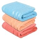 Kuber Industries Face Towel | Cotton Towels for Facewash | Towels for Daily use | Workout Hand Towel | Lining Design | 14x21 Inch | Pack of 3 | Multi