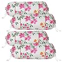 Kuber Industries Bolster Cover|Soft Bolster Pillow Cover for Bedroom, Living Room|Bolster Cover Set of 2|White &amp; Pink