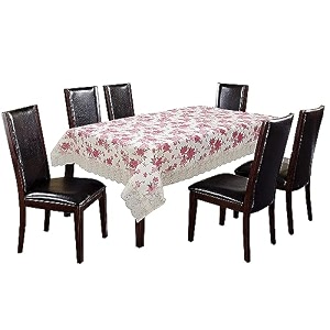 kuber industries dining table cover  60x90 inch  6-seater table cover  net tabletop cover  hotels-restaurants table cover  dining table cloth  sun-shine print  dtc  grey