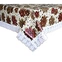 Kuber Industries Floral Print Table Cloth 4 Seater|Waterproof Center Table Cover|Table Protector for Indoor &amp; Outdoor 60x40 (Olive Green)