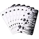 Kuber Industries Placemat | Placemats for Dining Room | Anti-Slip Table Mat Set | Dining Table Placemats | Leaf-Design Placemat | 6 Piece Set | Cream