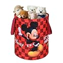 Kuber Industries Polyester Foldable 45L Toys Organizer for Kids Room - Soft Toys Storage Bag/Basket/Container with Handles | Disney Frozen -Blue 34x34x42 cm