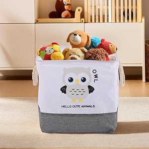 kuber industries collapsible 24 l storage box for clothes  baby dress organizer for wardrobe amp saman rakhne wala box for kids toys diaperbooks  gm-6-gry  embossed elephant - grey