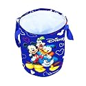 Kuber Industries Foldable Laundry Basket for Clothes | Non-Woven Round Cloth Laundry Bag | Washing Clothes Storage Basket | Disney Mickey Mouse | 45 LTR | Black