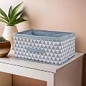 Kuber Industries Foldable Multi-purpose Cloth Organizer for Storage with Drawing Handle | Durable Organisers Storage Box for Clothes/Toys | Check Design - Beige