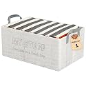 Kuber Industries Pack of 6 Foldable Non-Woven Storage Box for Clothes | Dress &amp; Towel Organiser for Wardrobe | Collapsible Container Basket - Grey