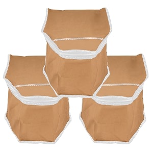 kuber industries blouse cover bags with zipwardrobe organizer for clotheswashable small cloth bagblack piping with transparent windowpack of 3 brown