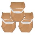 Kuber Industries Blouse cover Bags With Zip|Wardrobe Organizer For Clothes|Washable Small Cloth Bag|Black Piping With Transparent Window|Pack of 3 (Brown)