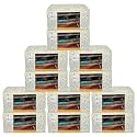 Kuber Industries Foldable saree covers with Zip|Non Woven Clothes Organiser for wardrobe |Metalic Print With Transparent Window|Suitable for Lehenga, Suit, Dress|Pack Of 12 (Brown &amp; Cream)