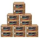 Kuber Industries Clothes Organizer For Wardrobe (Pack of 6) - Storage Organizer For Saree | Shirts | Salwar | Lehenga | Clothes - Dress Organizer For Wardrobe - Saree Covers With Zip (Printed) (Brown)