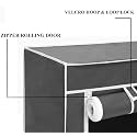 Kuber Industries Foldable Wardrobe for Clothes|Non Woven 2 Door Portable Clothes Rack|4 Shelves Almirah for Clothes-Pack of 5 (Grey)