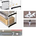 Kuber Industries Non Woven Foldable Wardrobe for Clothes | 2 Door Portable Clothes Rack | 4 Shelves Almirah for Clothes-Pack of 5 (Black)