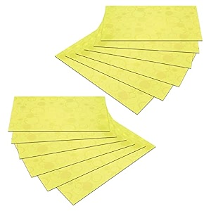 kuber industries fridge mats  pvc circle print  refrigerator mat  set of 12  yellow