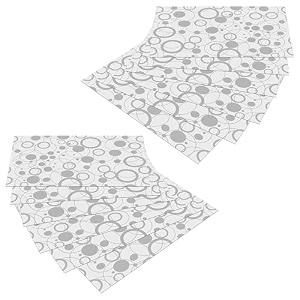 kuber industries fridge mats - pvc circle print refrigerator placemats and shelf liners - set of 12 - white