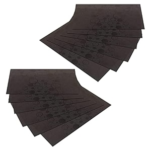 kuber industries fridge mats - pvc circle print refrigerator placemats for kitchen - shelf liner - set of 12 - black
