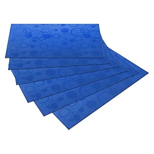 kuber industries fridge mats  pvc circle print  mat for refrigerator  placemats for kitchen  shelf liner mat  set of 6  blue refrigerator liners
